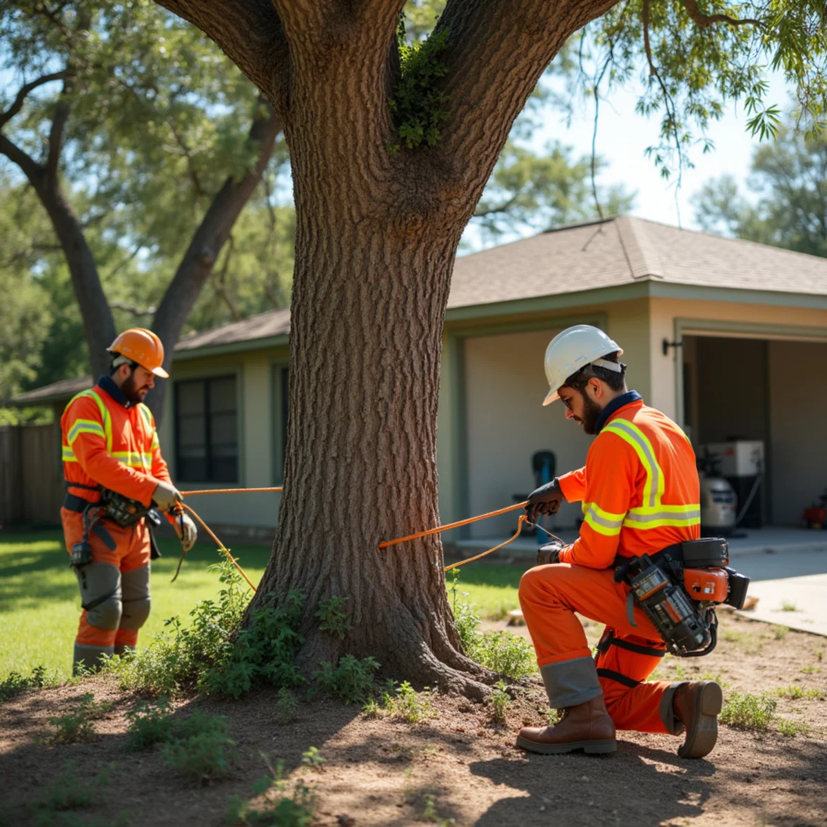 Safety protocols and rigging during Drought-Stressed Trees in San Antonio: Watering Rules and Warning Signs