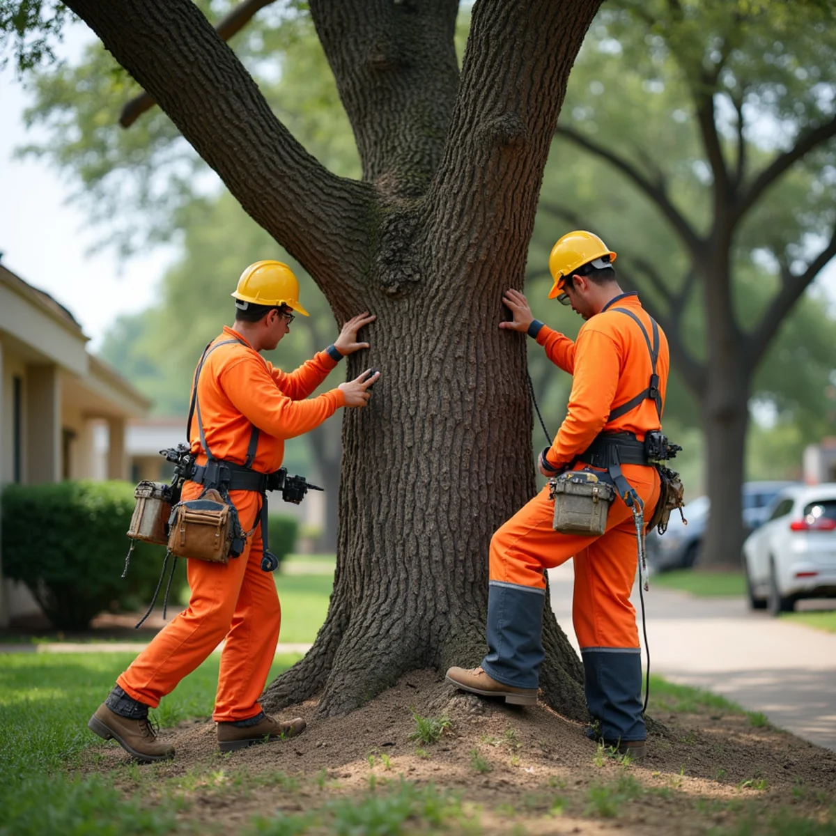 Safety protocols and rigging during Tree Maintenance Plans for HOAs and Property Managers in Bexar County