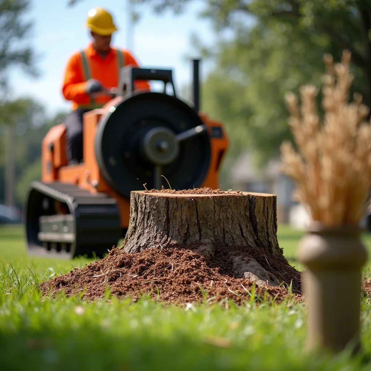 Commercial stump grinding equipment in Balcones Heights