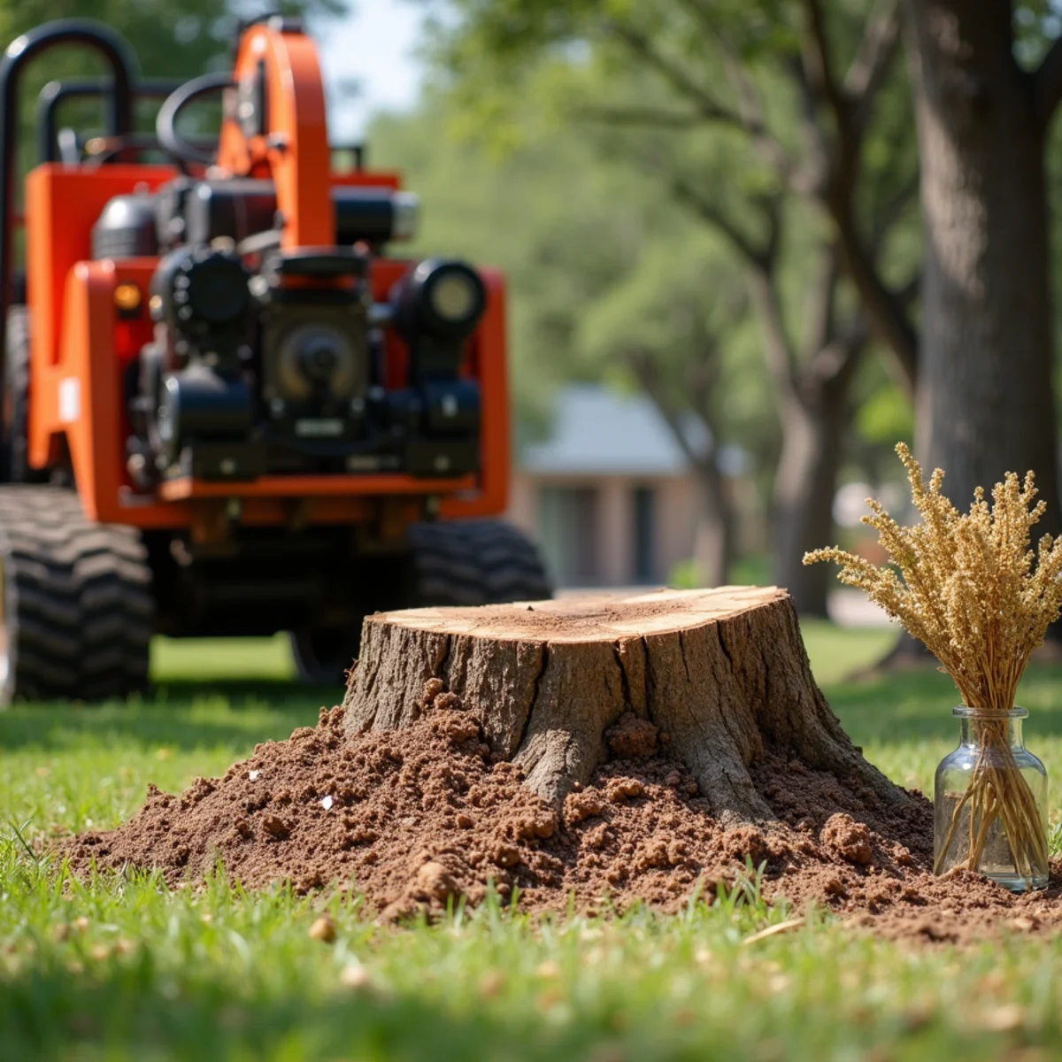 Commercial stump grinding equipment in Bexar County
