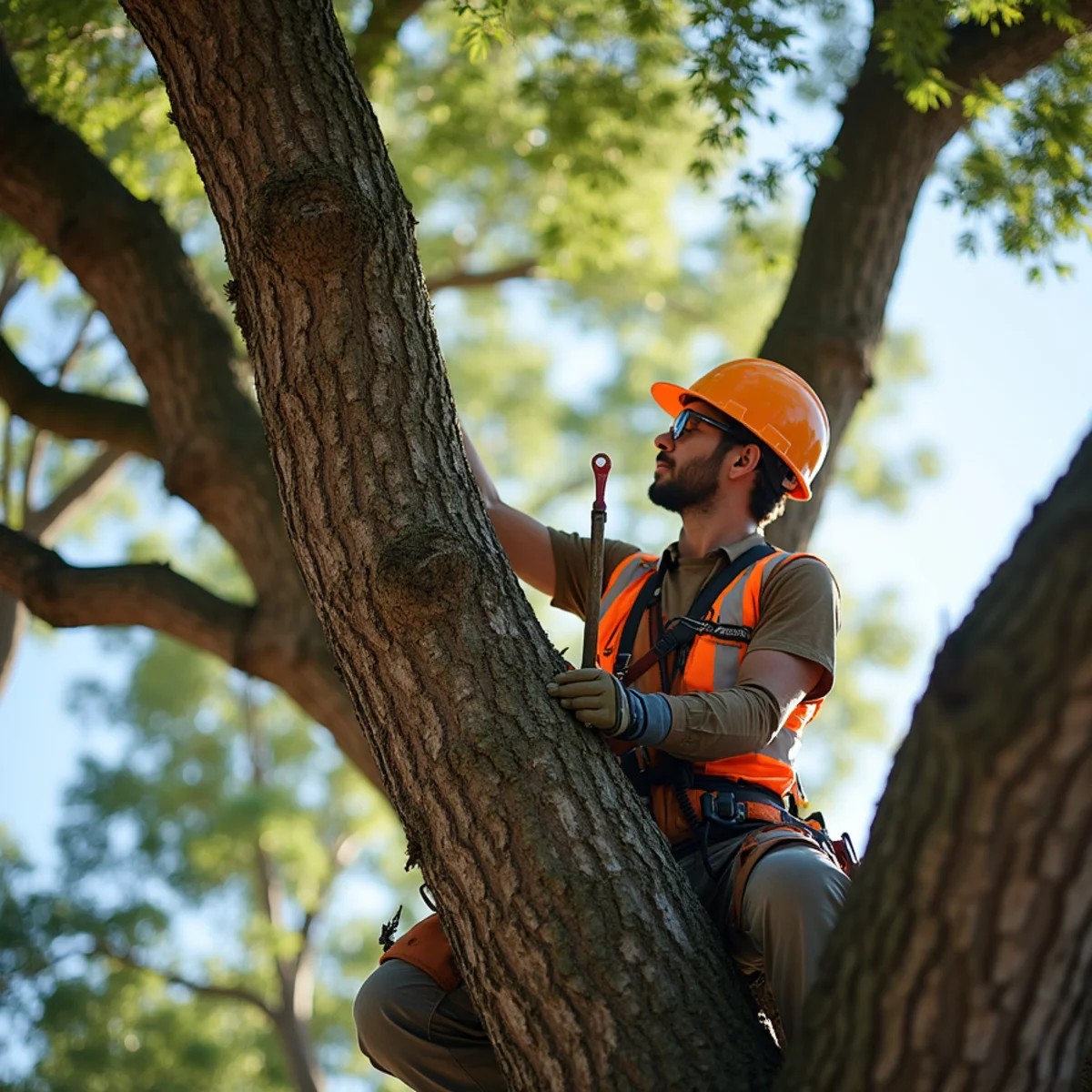 Live oak tree trimming and canopy thinning in Castle Hills