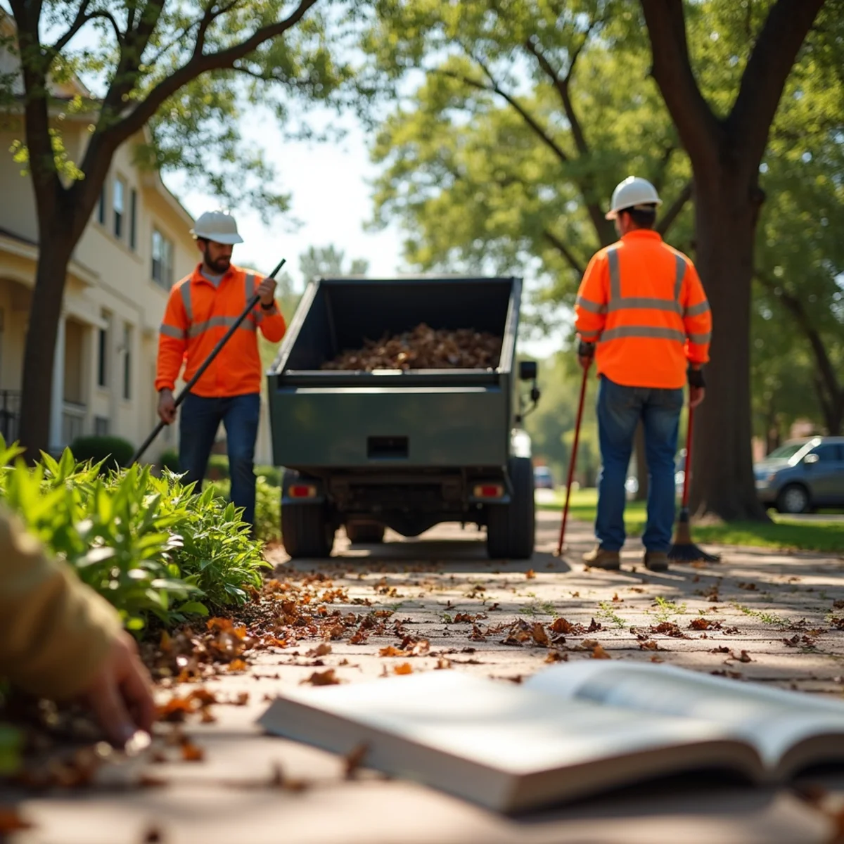 Comprehensive lawn raking, fine twig collection, and debris haul-off in Castle Hills