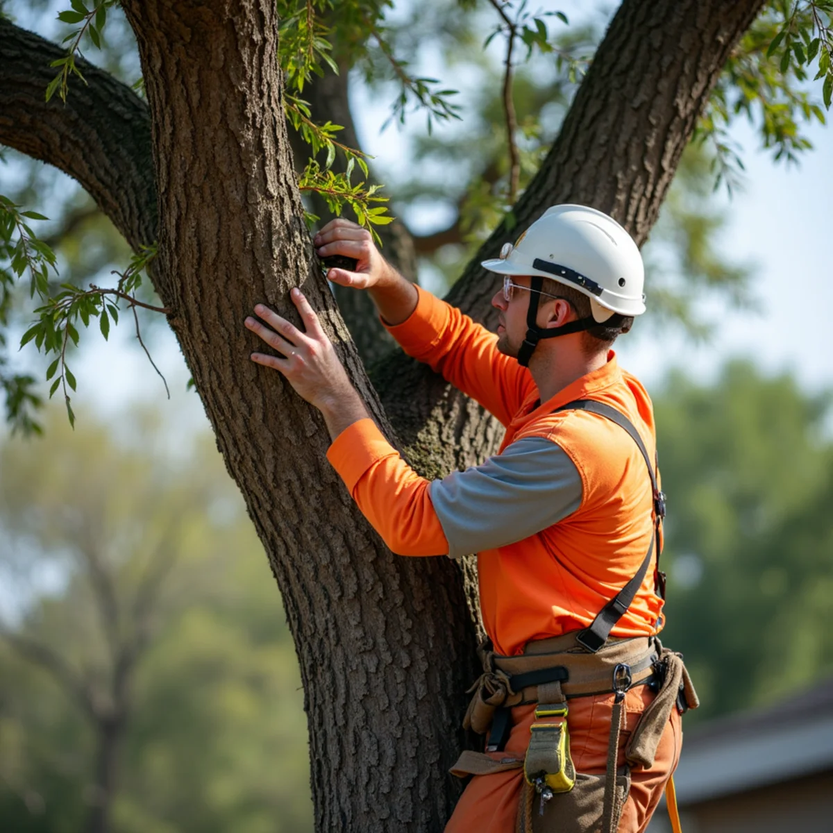 Live oak tree trimming and canopy thinning in Castroville