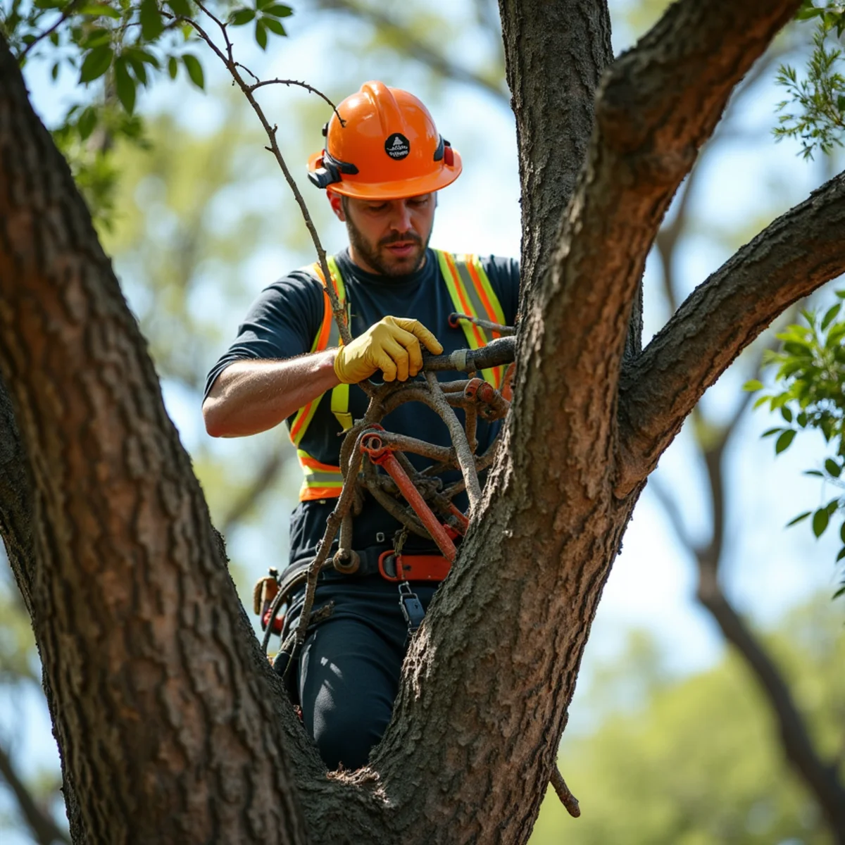 Live oak tree trimming and canopy thinning in Fair Oaks Ranch