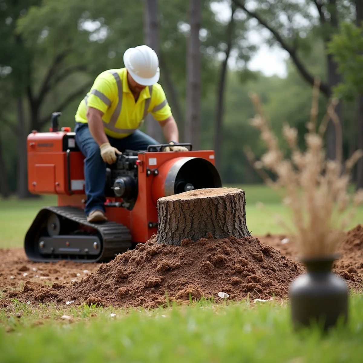 Commercial stump grinding equipment in Guadalupe County