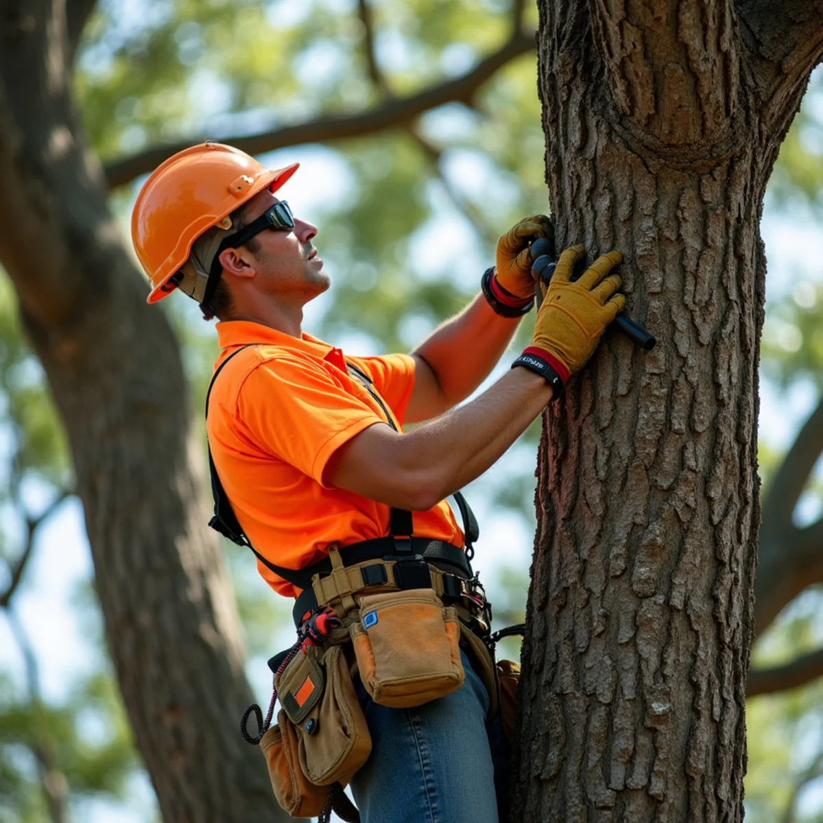 Live oak tree trimming and canopy thinning in Universal City